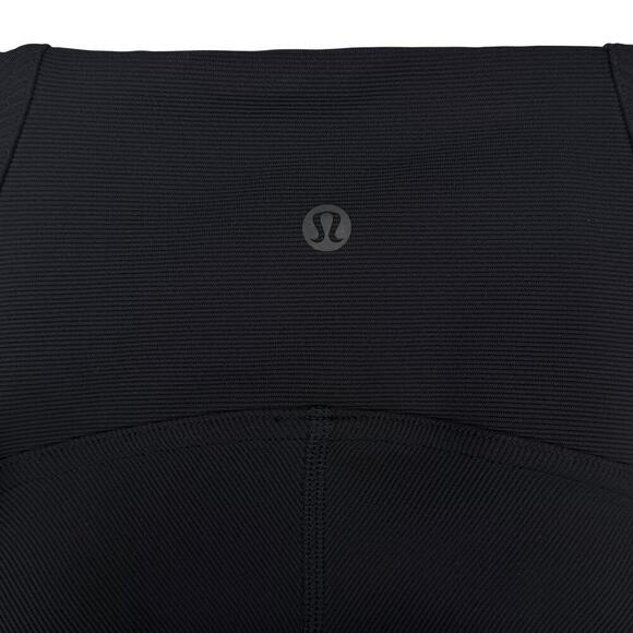 LULULEMON Ribbed High-Rise Yoga Short 8" Size 2 Black - Picture 6 of 6